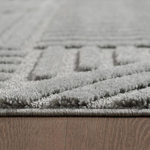 Tapis salon au motif géométrique en relief, moderne et élégant, MANON