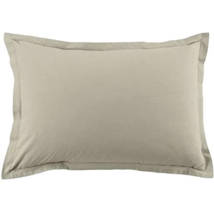 Lot De 2 Taies D'oreiller 100% Coton 57fils Latte