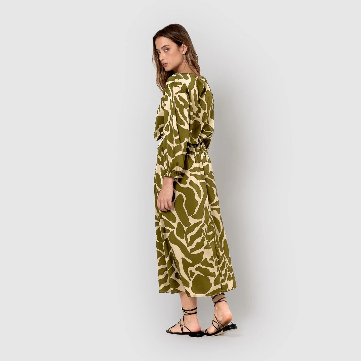 Blusa satén teudis verde