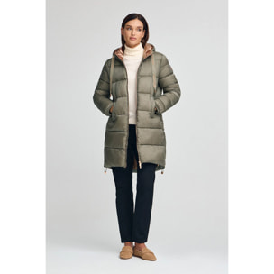 Giaccone Ingrid Coat verde militare con logo Polo Club
