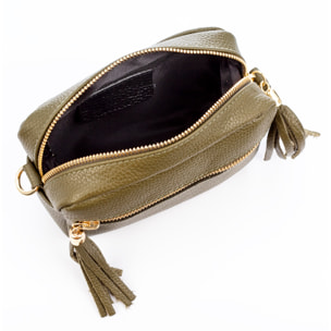 Delfina Bolso bandolera Mujer.Piel auténtica Dollaro