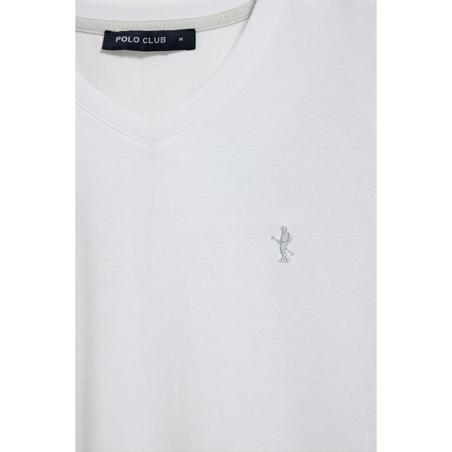 Camiseta blanca de manga corta y cuello de pico con bordado Rigby Best