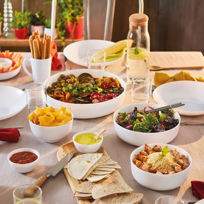 Lot de 4 plats de cuisson ronds en Opale culinaire (2x18cm et 2x22cm) Smart Cuisine Diwali - Luminarc