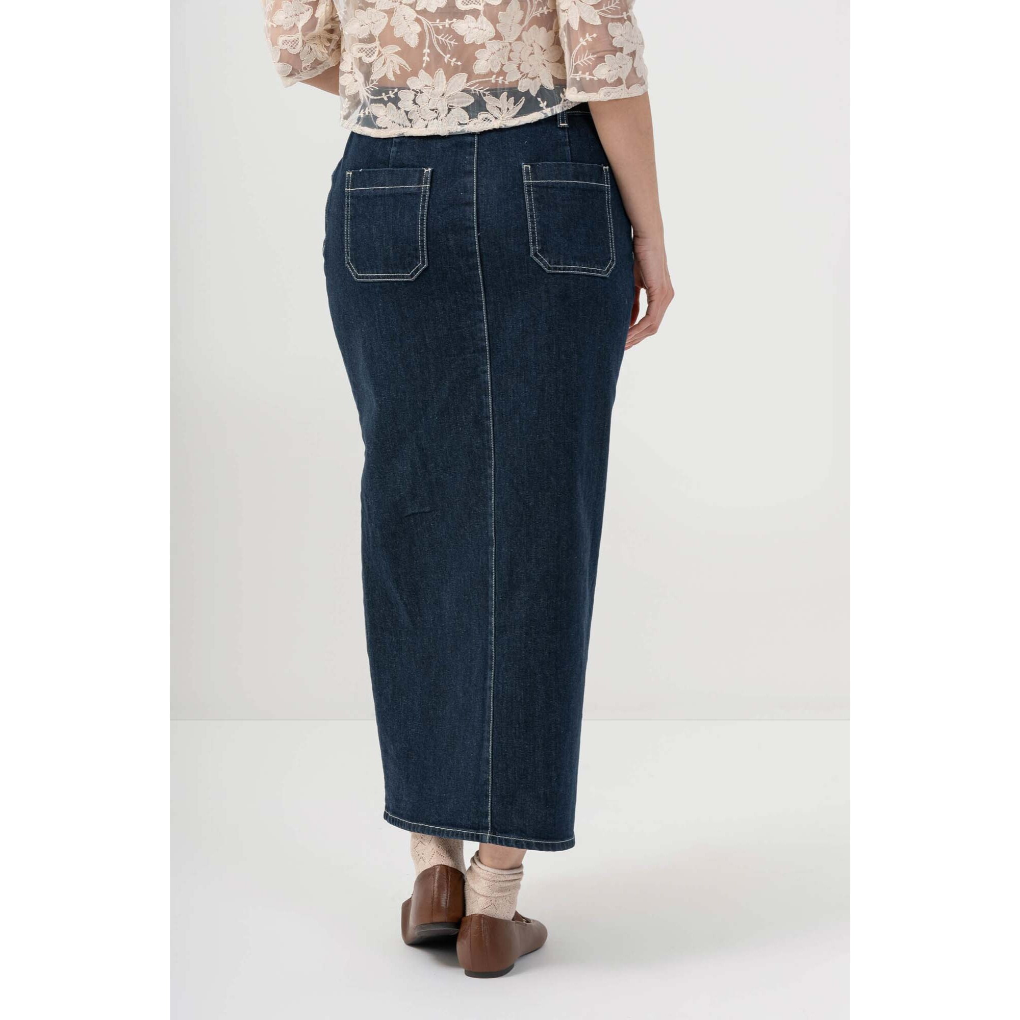 Kocca - Gonna in denim con spacco Donna