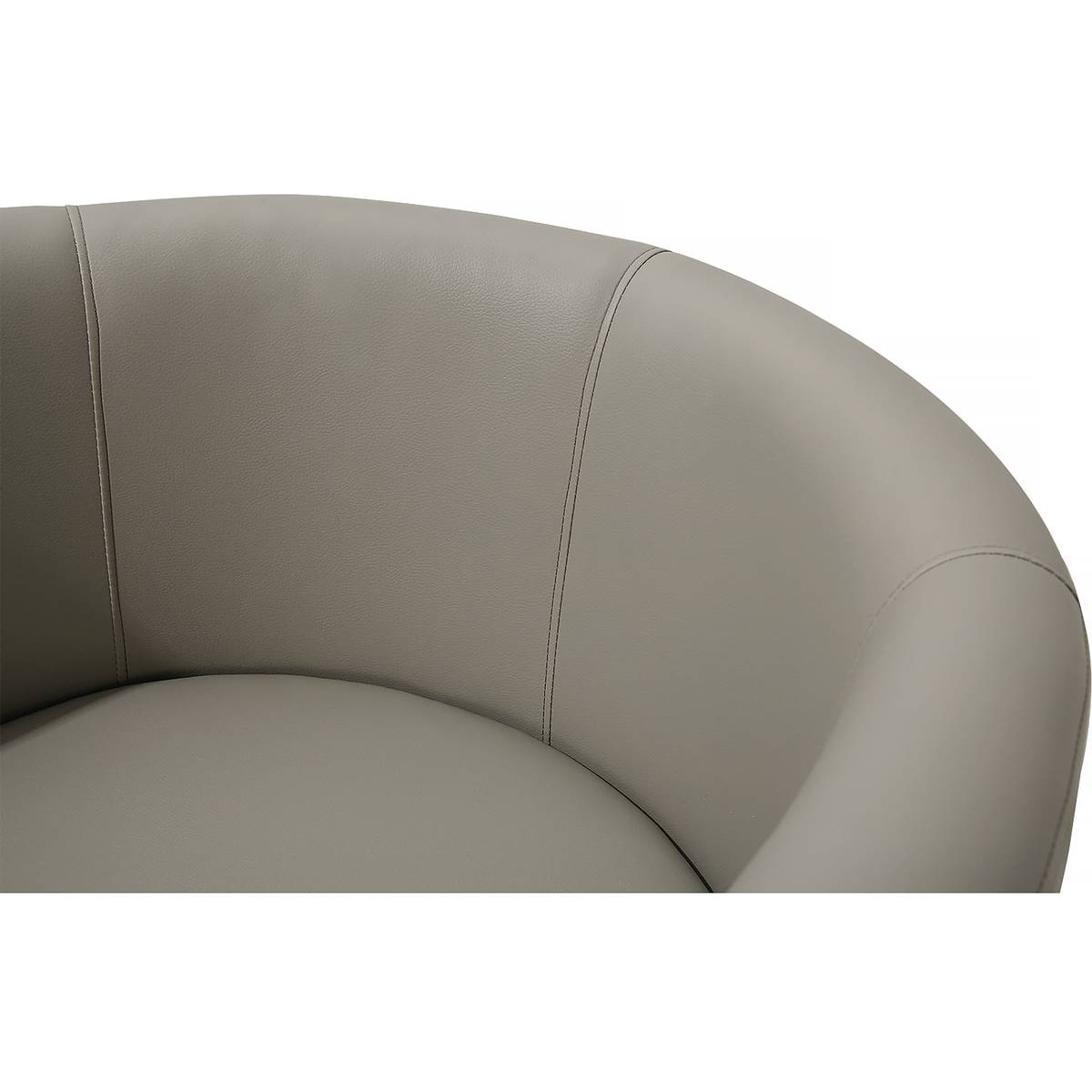 Fauteuil + pouf "Basma" - 64 x 58 x 70 cm - Gris clair