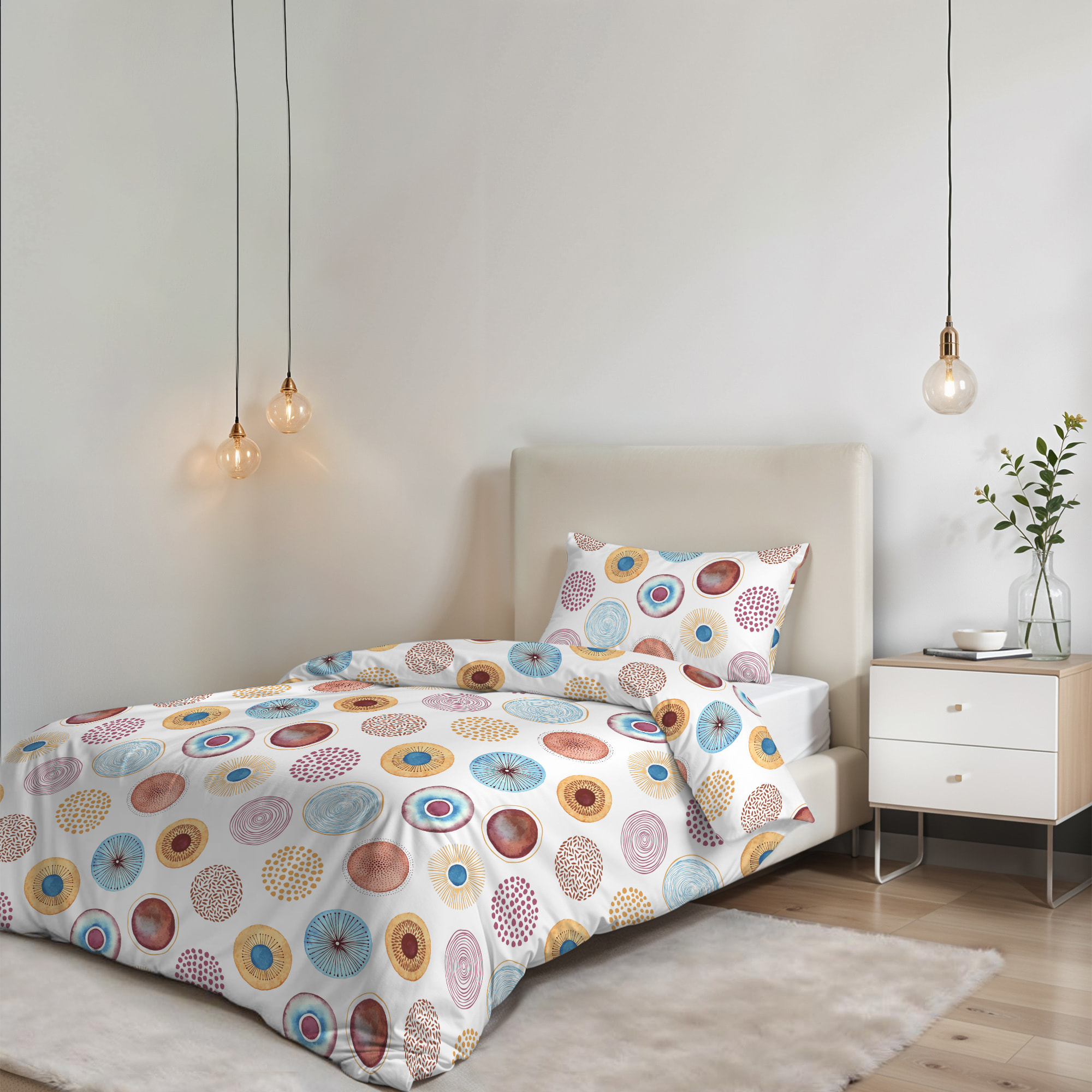 COPRIPIUMINO FANTASY, 100% Microfibra, No Stiro - CIRCLE