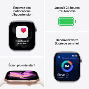 Montre connectée APPLE WATCH 46mm Alu Arg / Violet Serie 11 M/L Cellular