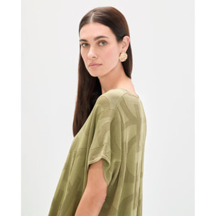 T-shirt in maglia jacquard LC