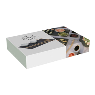 Juego de sushi amuse: 7 piezas rectangulares de 1kg en caja transparente