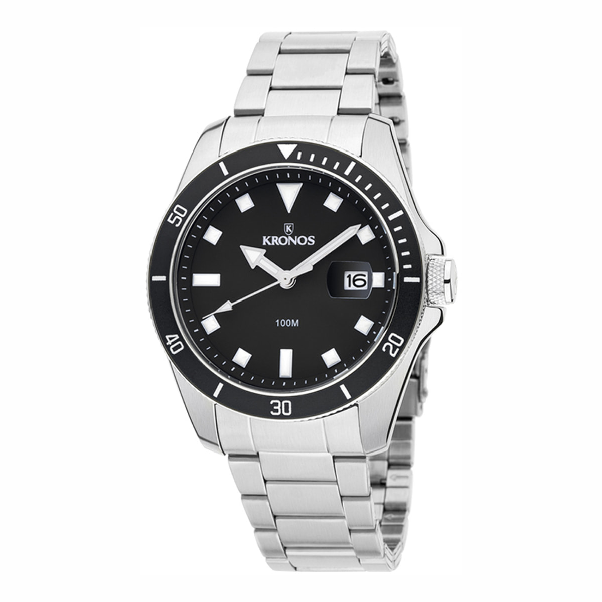 Reloj Kronos K015.8.55.19 Hombre Analogico Cuarzo con Correa de Acero inoxidable