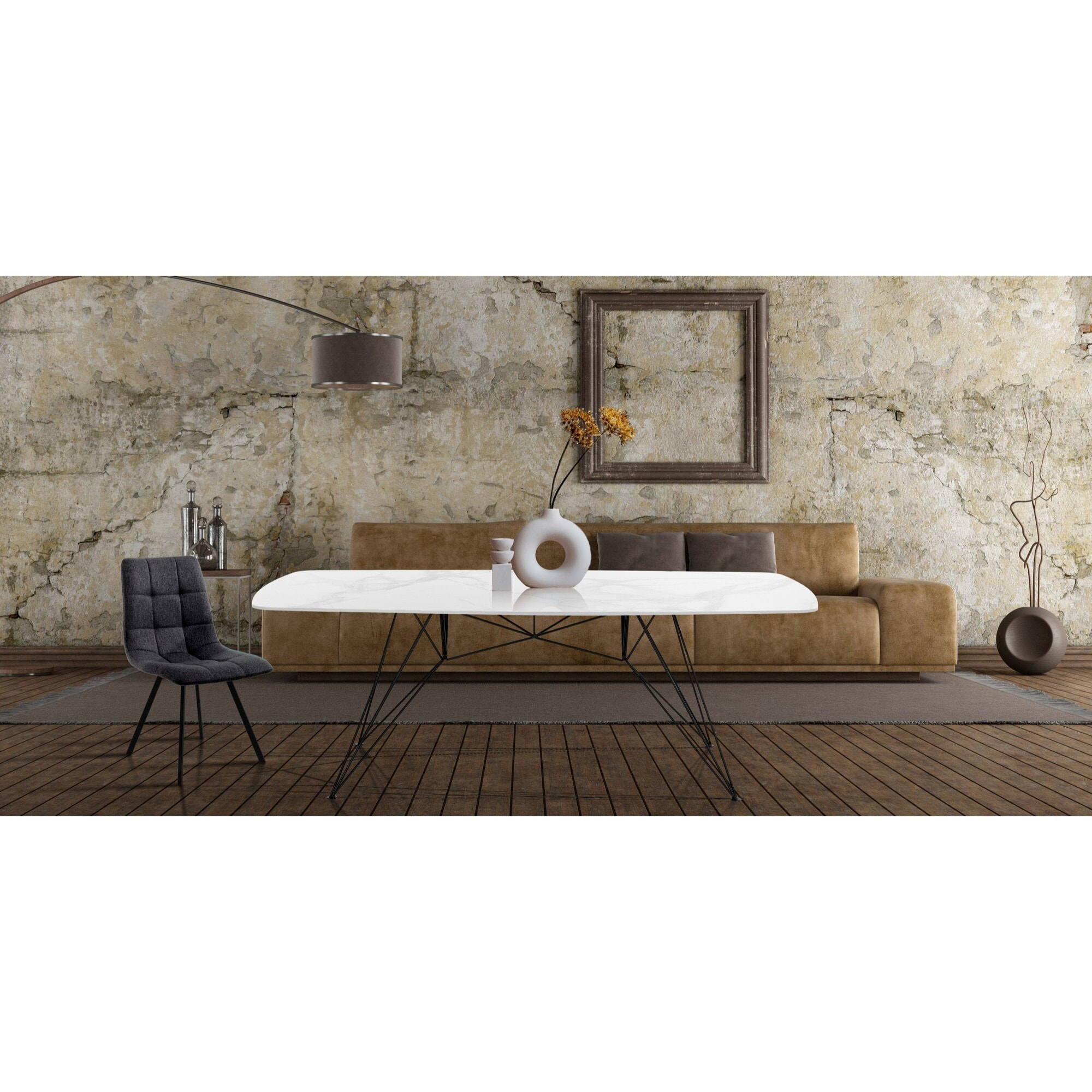 Tomasucci Table/bureau SPILLO en marbre blanc