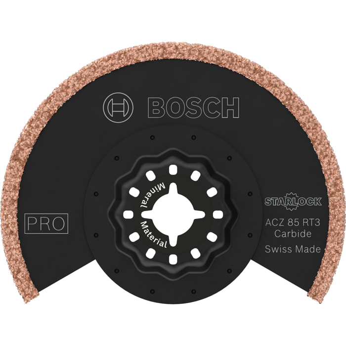 Lame de coupe segmentée à concrétion carbure Starlock PRO ACZ 85 RT3 - Grain 30, Ø 85 mm - BOSCH - 2608669120
