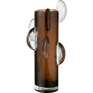 J-Live vase Steggy - verre - marron - large - 37 cm de hauteur