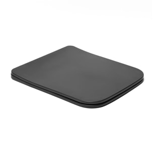 Infinitio Abattant de WC rectangulaire, Avec frein de chute, Noir (SATINFP12BKM)