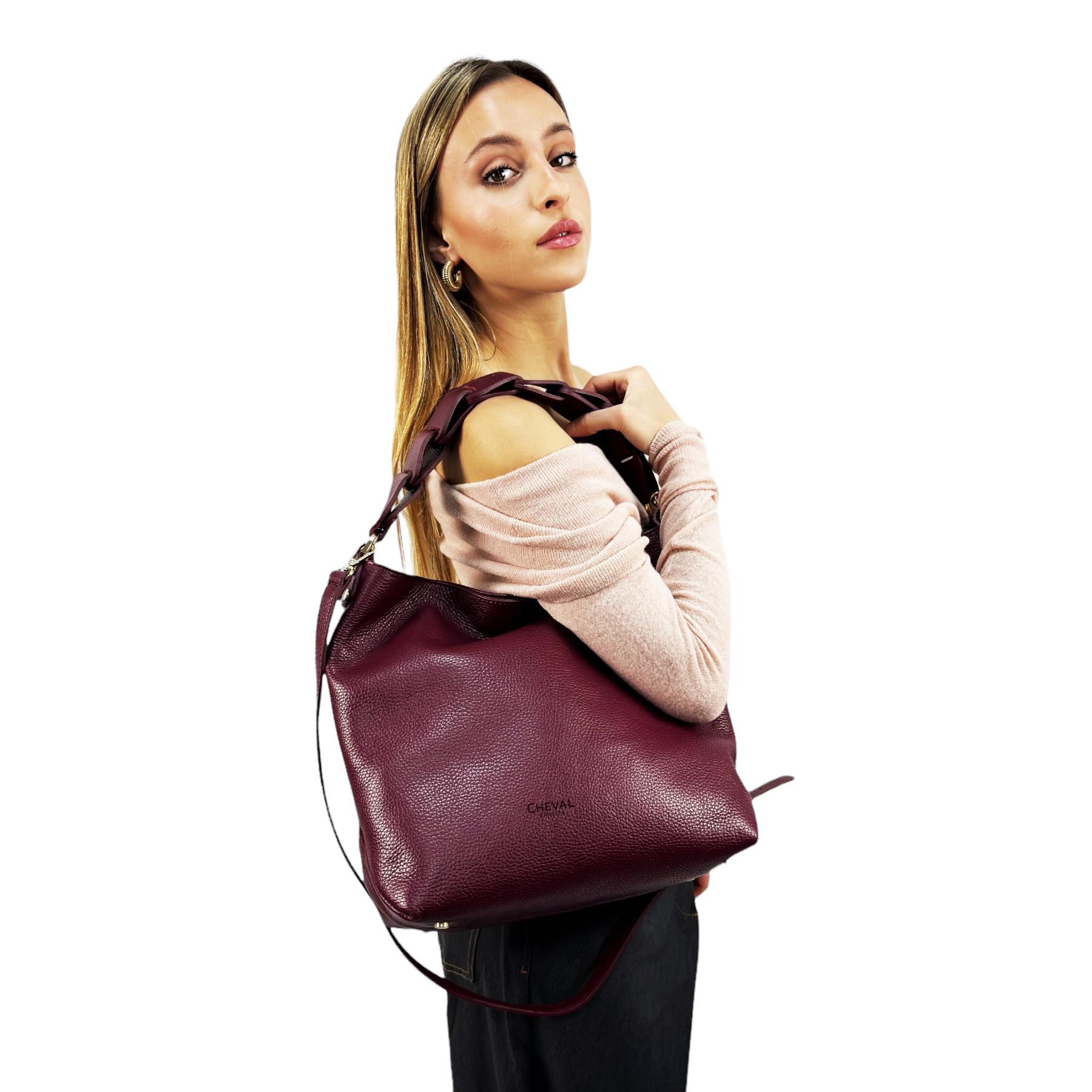 Borsa a spalla Cheval Firenze Lily Bordeaux