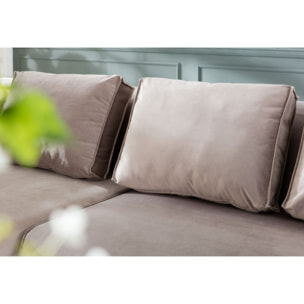 Canapé d'angle Infinity velours taupe Kare Design