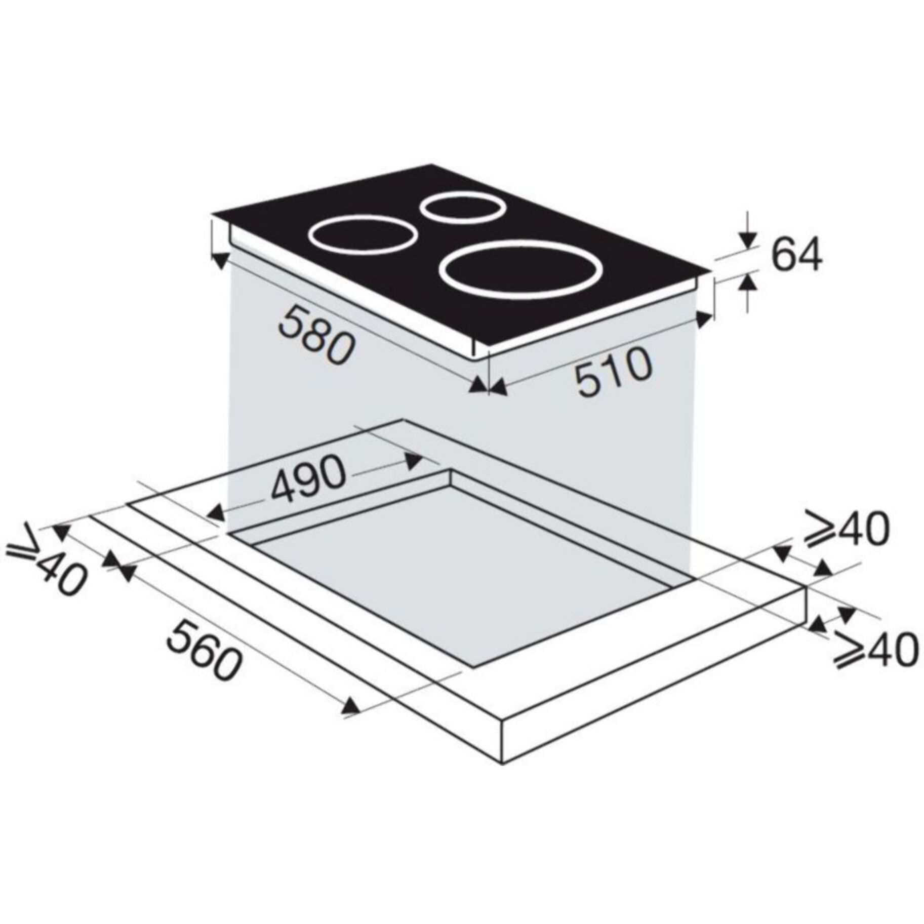 Table induction SAUTER SPIN4361B