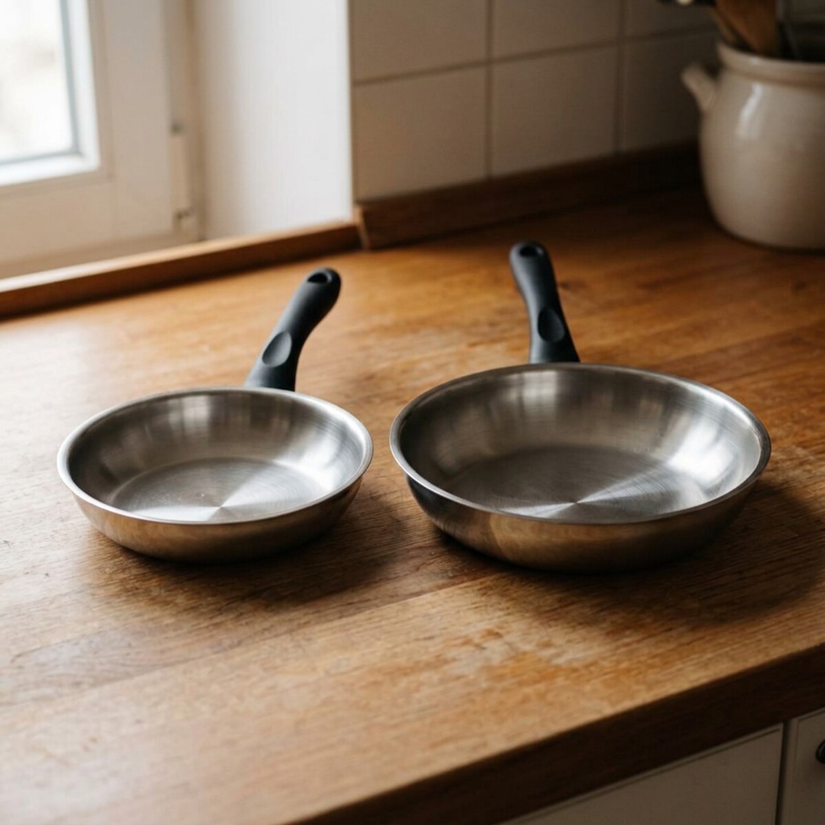 Set 2 poêles en inox Fackelmann Geneva