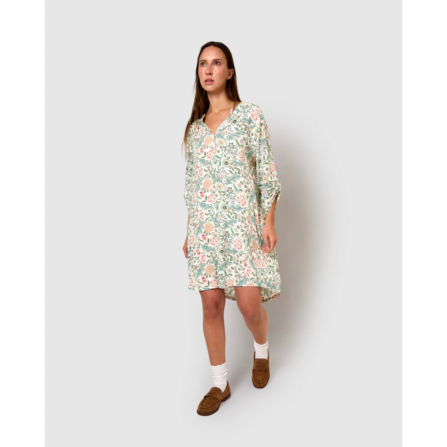 Vestido viscosa zanzibar rosa