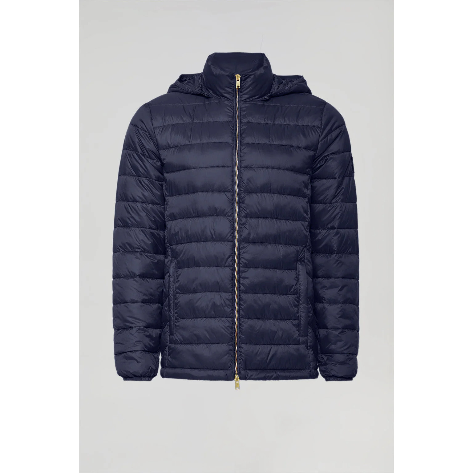 Giubbotto Charles ultralight blu marino con cappuccio e logotipo Polo Club