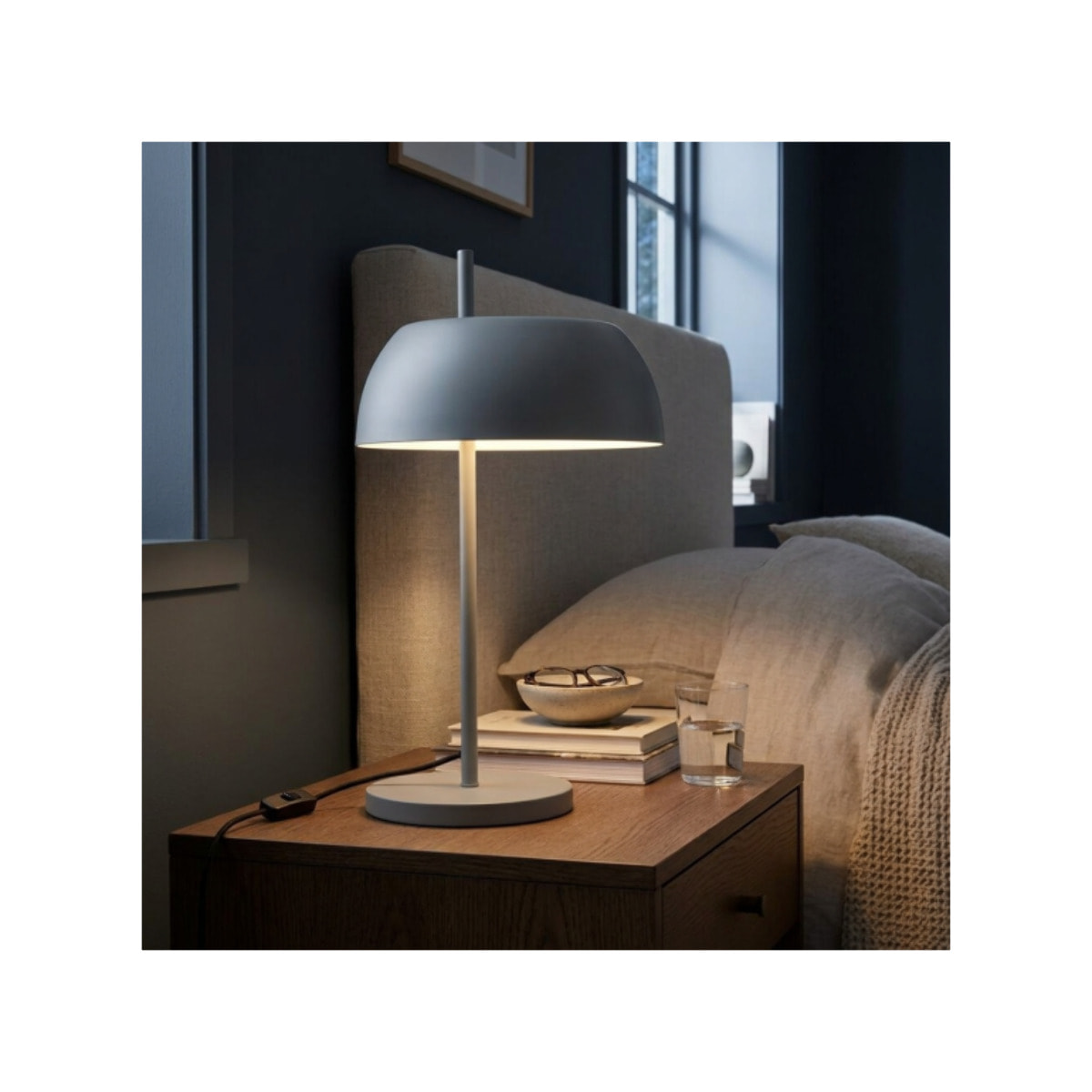 Lampe à poser en métal gris - LOLLY 621
