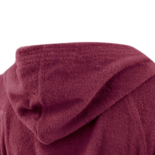 Bassetti Morbido Accappatoio 360 gr con Cappuccio 100% Cotone Uomo Donna Spugna Taglie Forti - ITALY Designed - Collezione VIVIAN - PORPORA 65