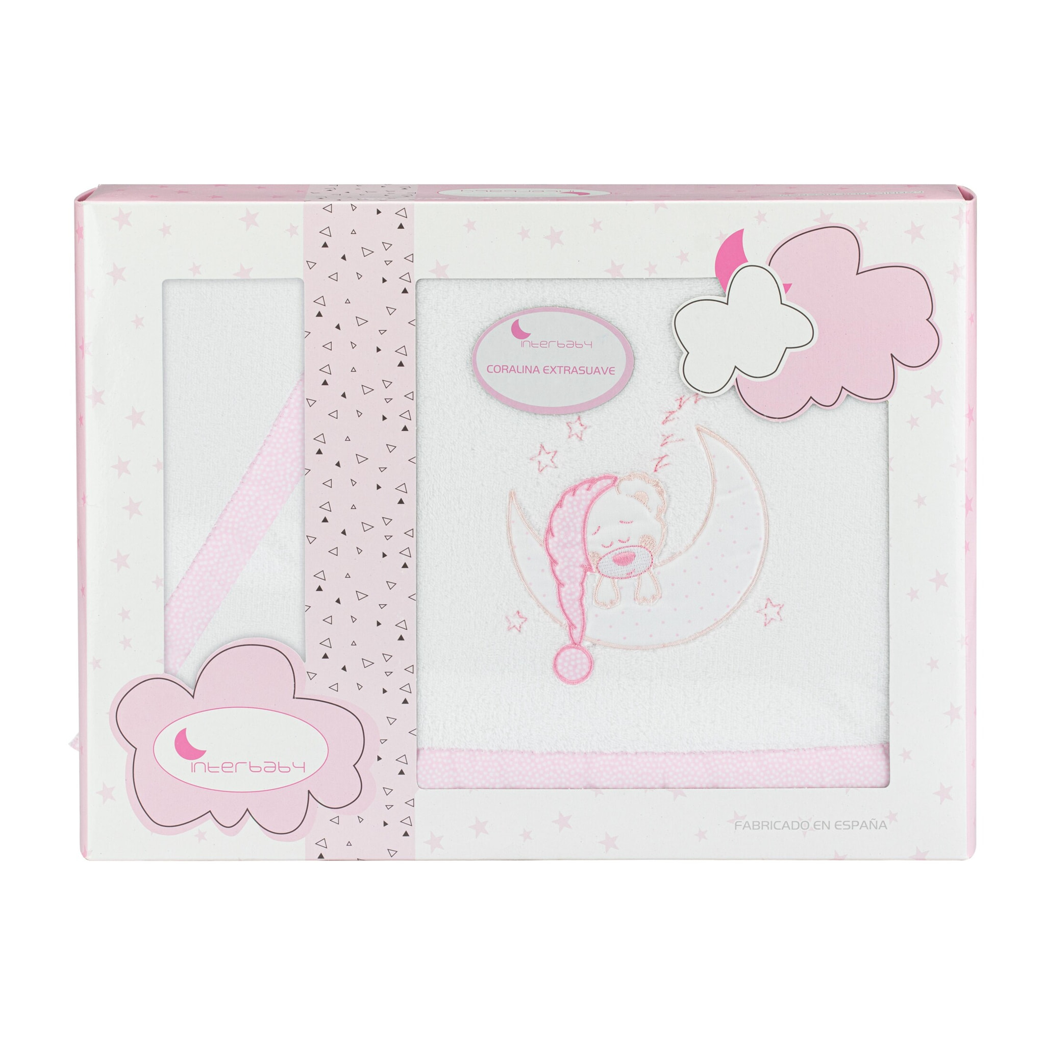 Juego 3 Pcs Coche Coralina Mod Bear Sleeping Bco/Rosa