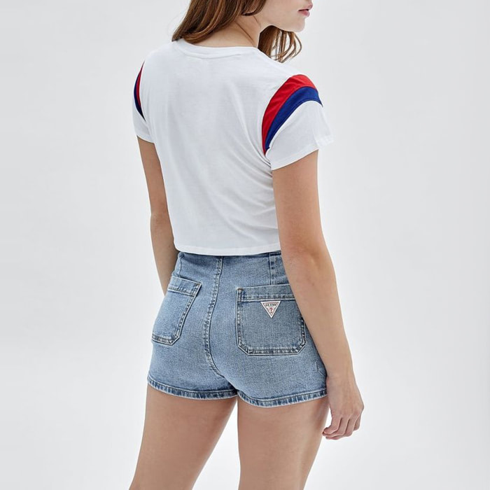 GUESS Originals - T-shirt Neil - logo - 100% coton - blanc