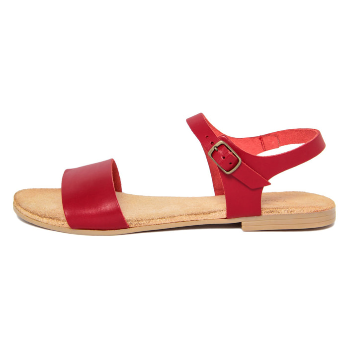 Sandalo flat Lionellaeffe ECCELLENZA TOSCANA Rosso