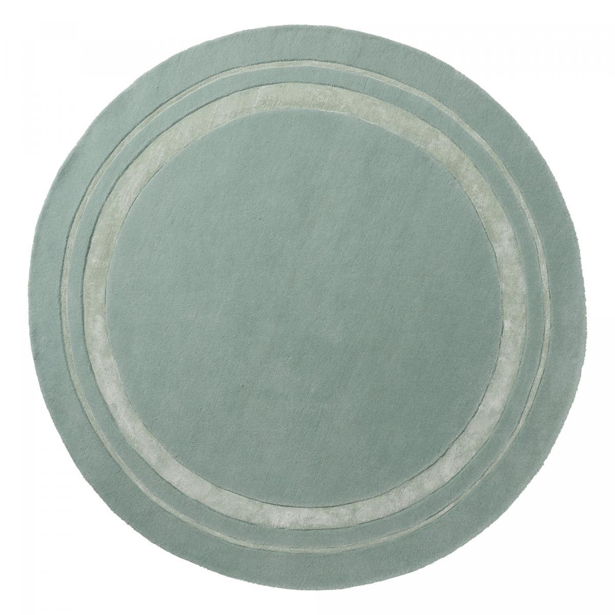 Tapis rond fait main en laine motif simple CHICDOUJ