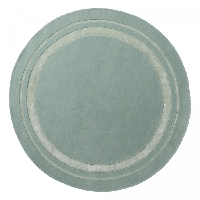 Tapis rond fait main en laine motif simple CHICDOUJ