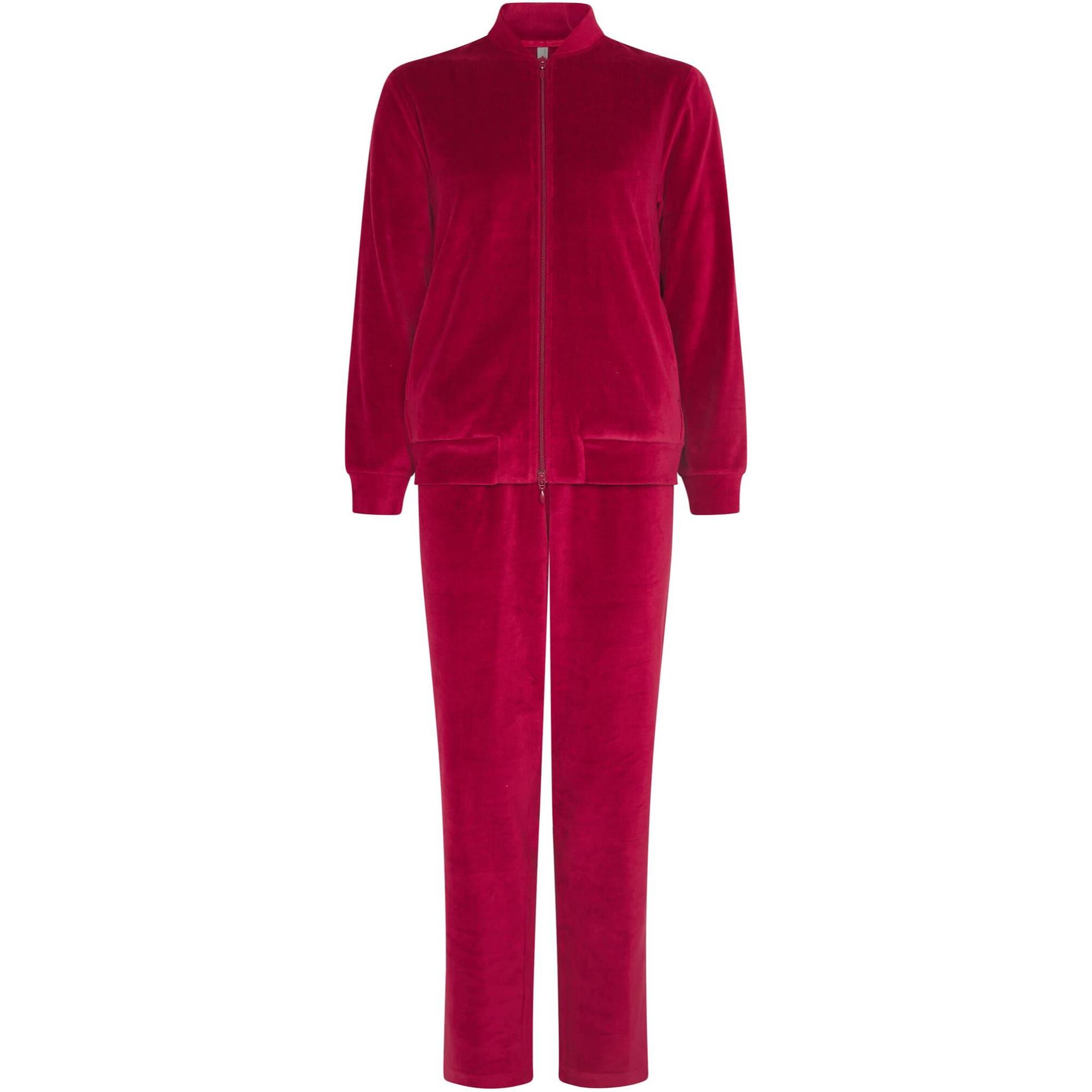 Pijama mujer de terciopelo con cremallera