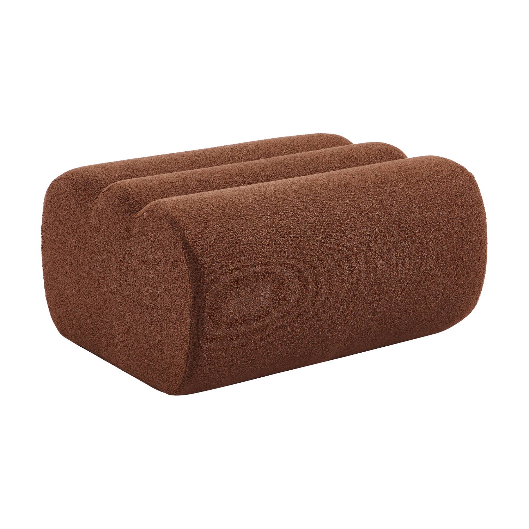 Pouf, repose-pieds pour chauffeuse Nova bouclette texturée  NOVA