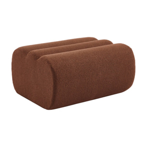 Pouf, repose-pieds pour chauffeuse Nova bouclette texturée  NOVA