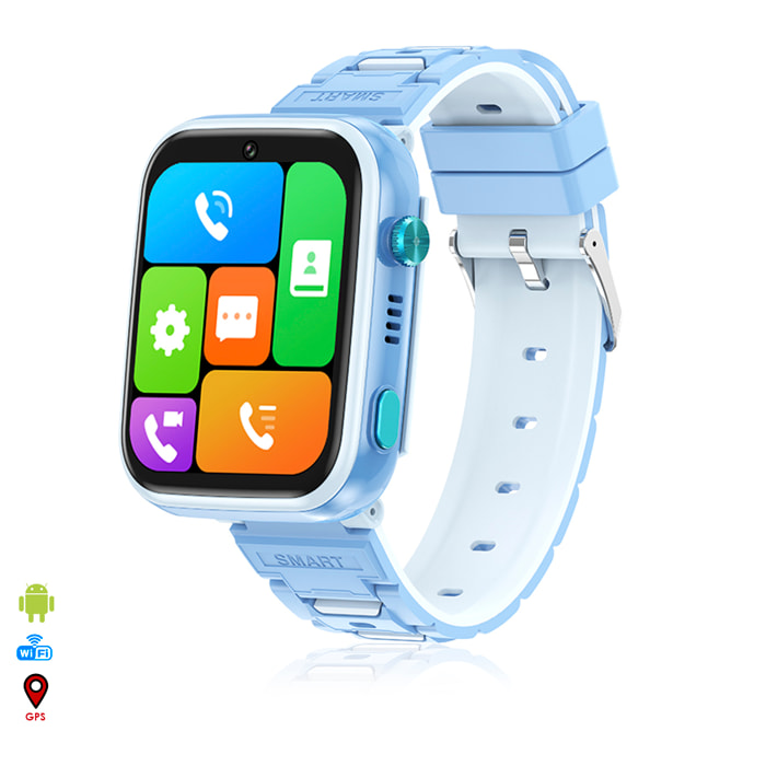 Smartwatch per bambini Telefono T45 4G Android 8.1. Connettività GPS, WIFI, LBS. Riconoscimento facciale.