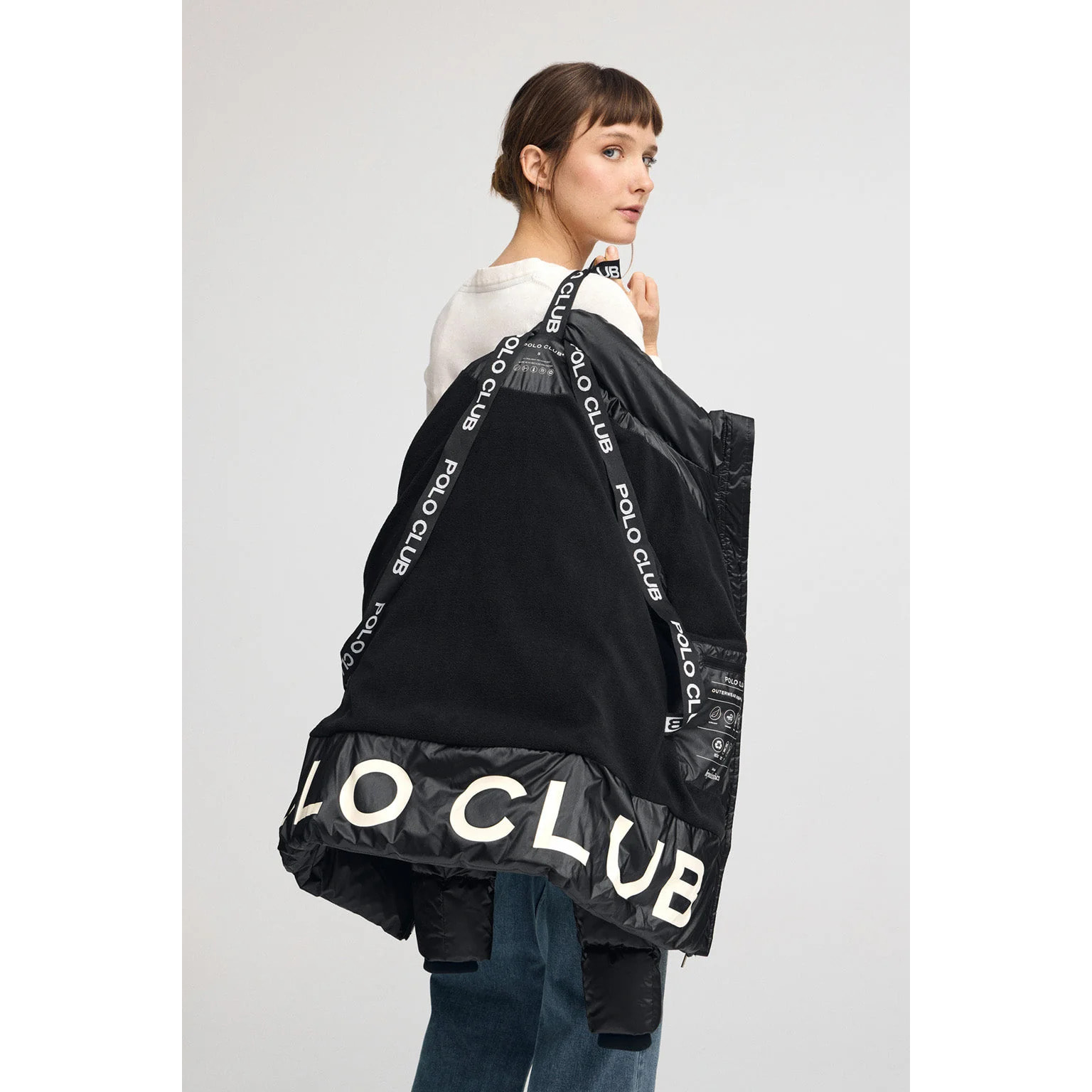 Chaqueta Silvon negra con logo Polo Club