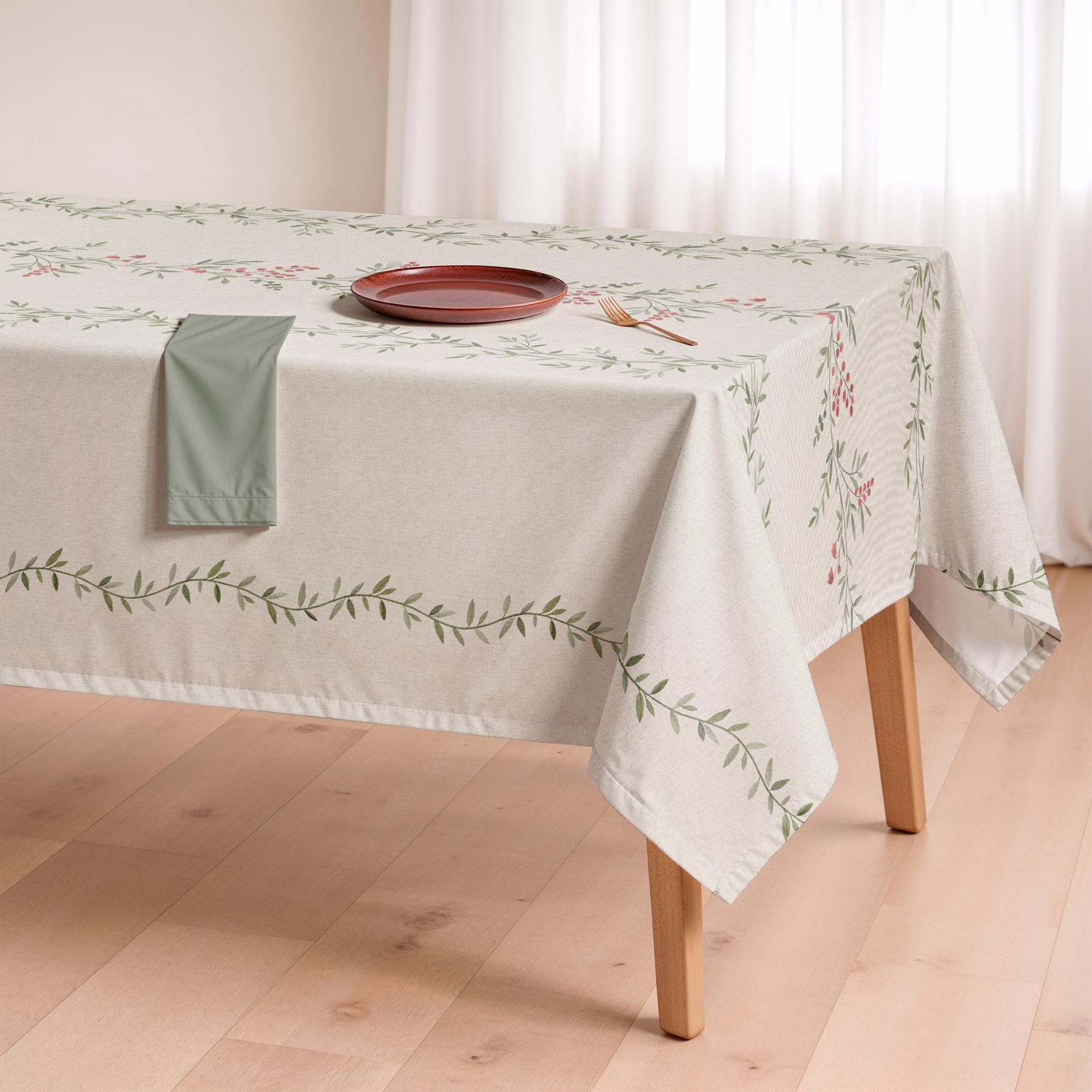 Mantel antimanchas SENDA VERDE - 100% algodón