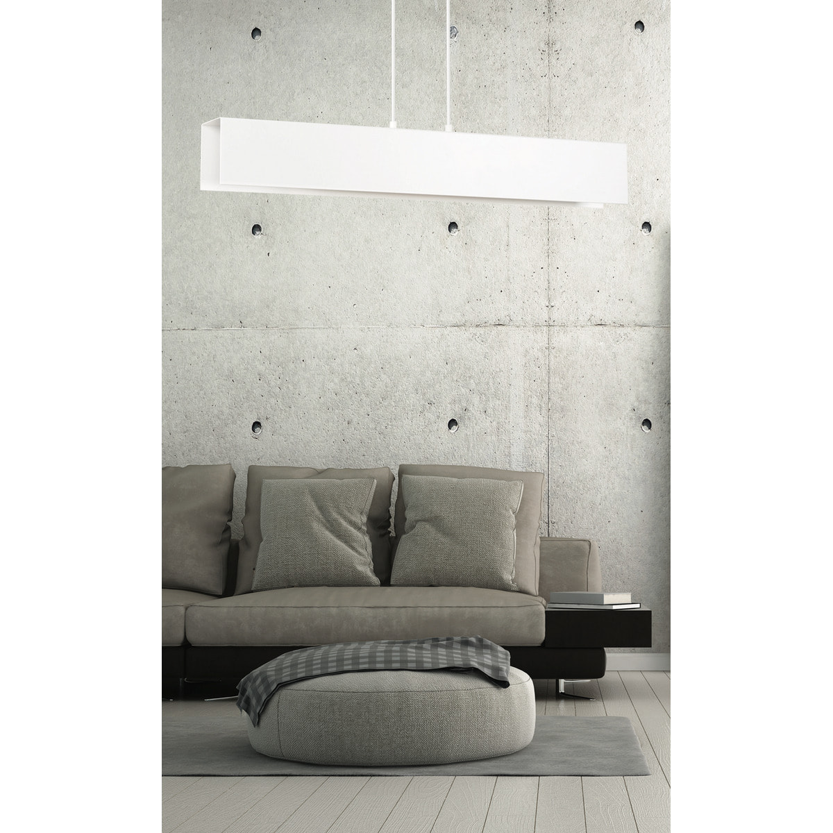 Lampada a sospensione GENTOR in acciaio bianco opaco
