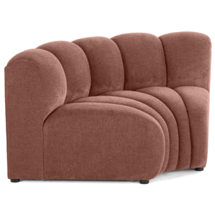 Debbie - module d'angle réversible en tissu texturé - Rose