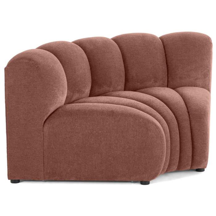 Debbie - module d'angle réversible en tissu texturé - Rose