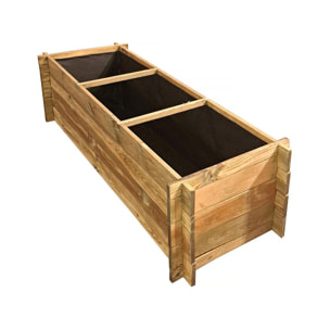 Carré potager en bois "Dhalia" - 140 x 60 x 41 cm