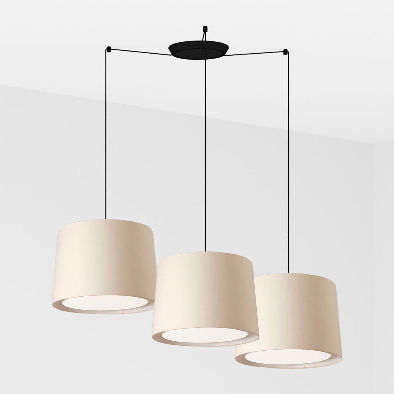 CONGA 3L Lampe suspension beige