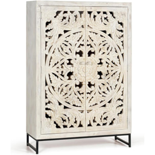 Armario - madera de mango y metal - 160x110x40cm