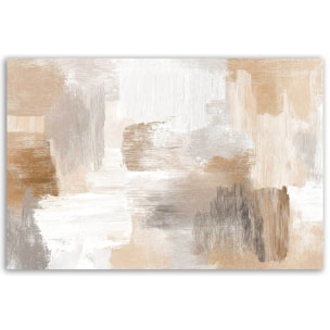 Tableau abstrait peinture beige Toile imprimée