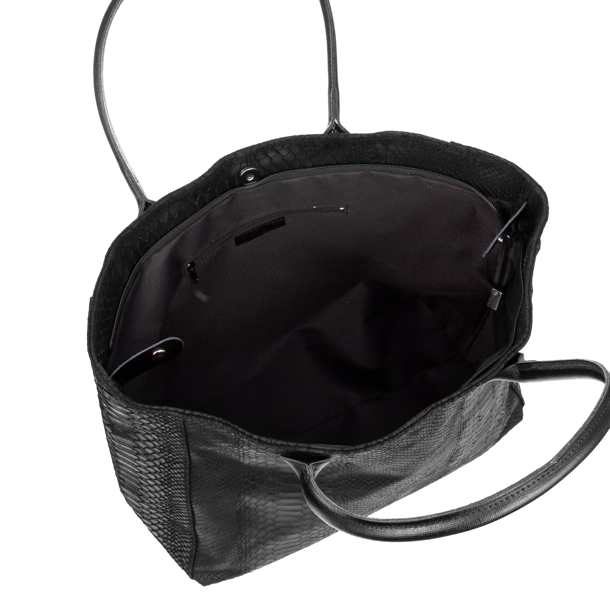 Avola borsa a spalla donna. Pelle autentica camoscio incisa serpente.