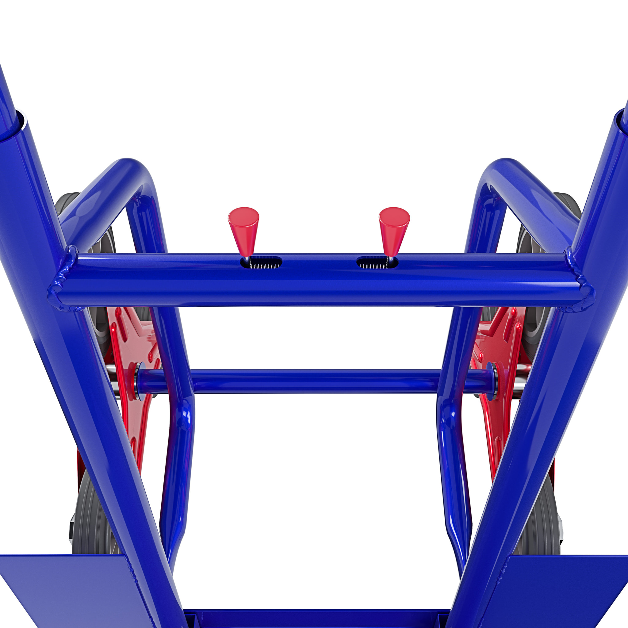 Carrello A Mano Montascale Portapacchi Portata Max 200 Kg Carrellino Pieghevole Acciaio Tubolare Ruote In Gomma Trasporto Pacchi 112 x 61 x 44 Cm Blu