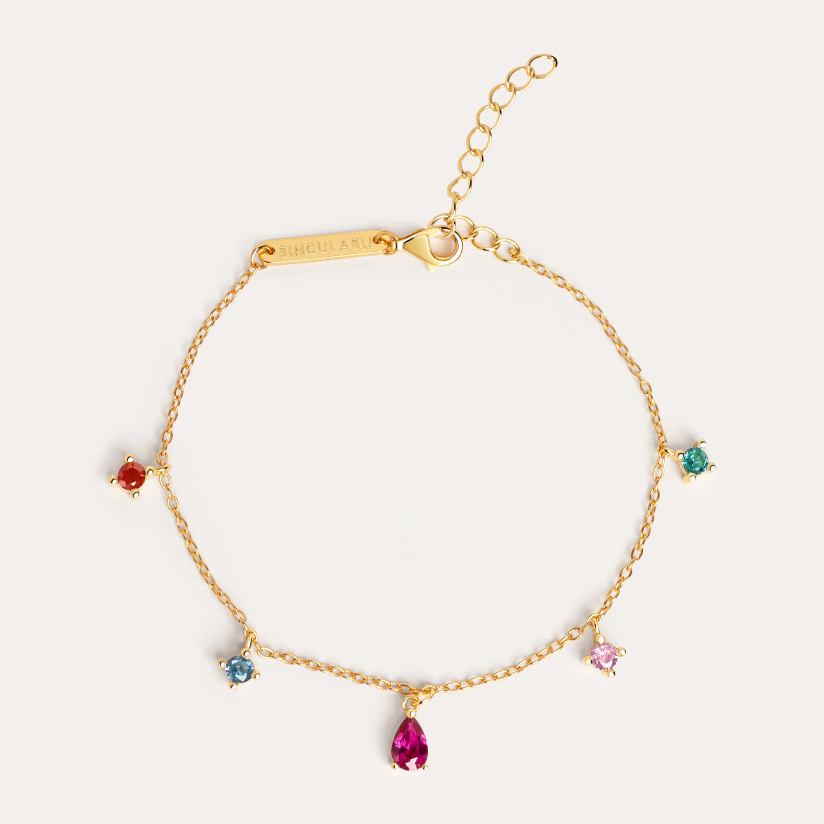 Pulsera Cascade Colors Plata Baño Oro