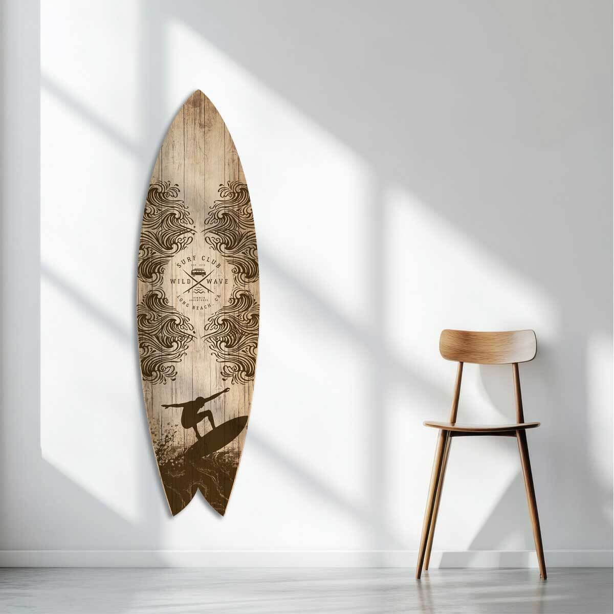 Planche decorative de surf Wild Wave Tableau alu Dibond