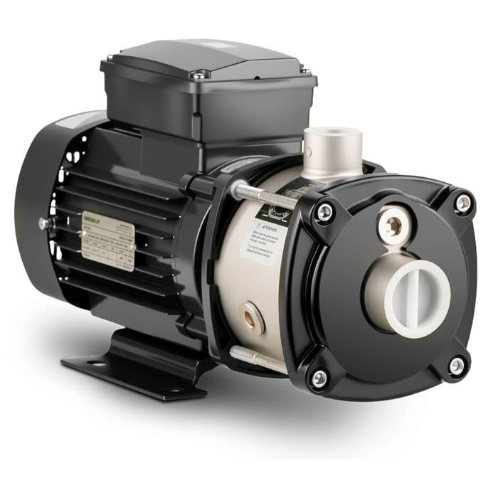 Bomba de agua de 750W con caudal máximo de 56L/min y altura de bombeo hasta 54m, diseñada para aguas claras, con carcasa resistente de acero inoxidable, funcionamiento silencioso, instalación sencilla y bajo mantenimiento - GREENCUT BA750C