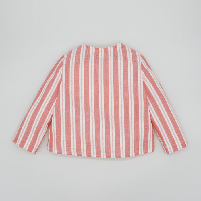 CAMISA RAYAS ANCHAS ROJAS